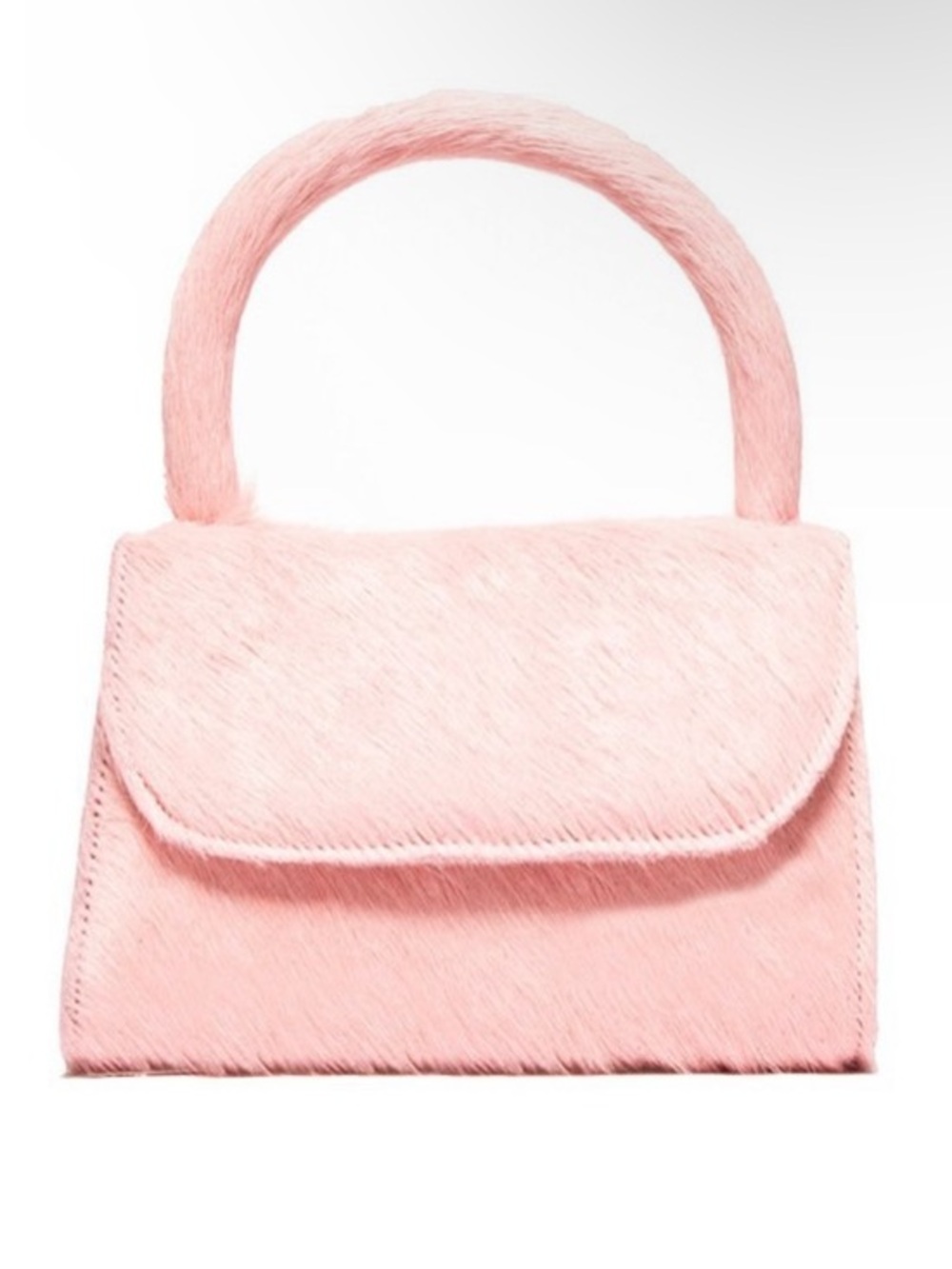 L'INTERVALLE Anina Pink Pony Hair Top Handle Crossbody Bag